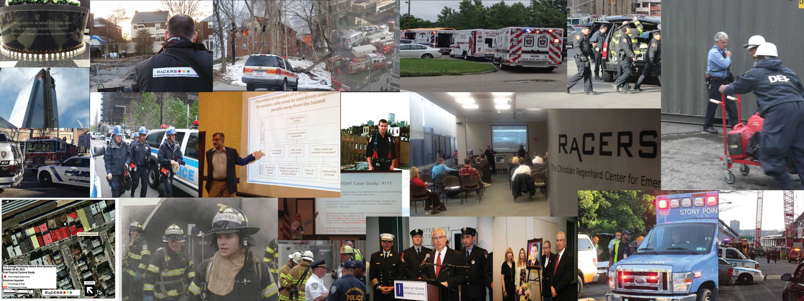 RACERS photo montage featuring emergency responders