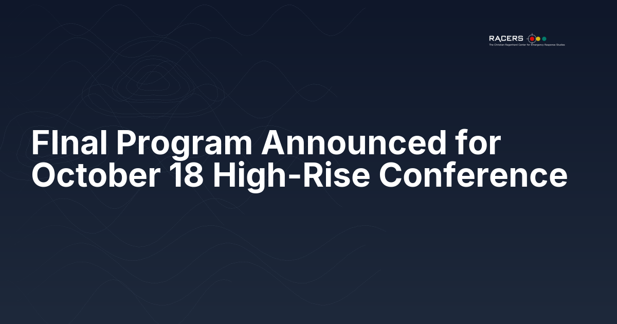FInal Program Announced for October 18 High-Rise Conference