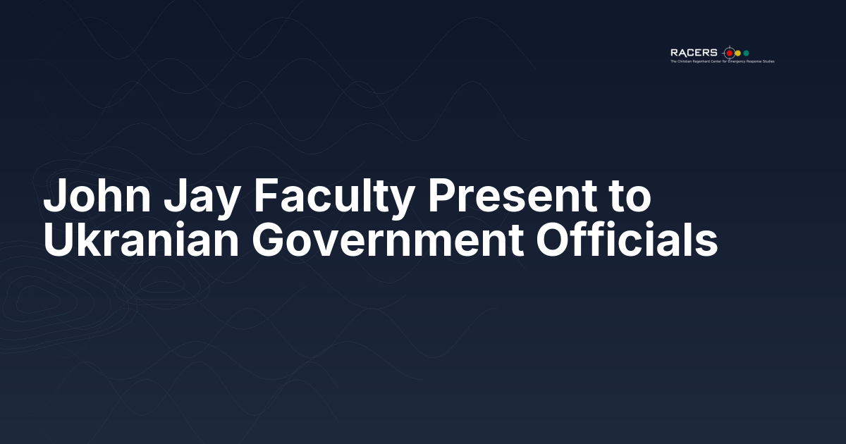 John Jay Faculty Present to Ukranian Government Officials