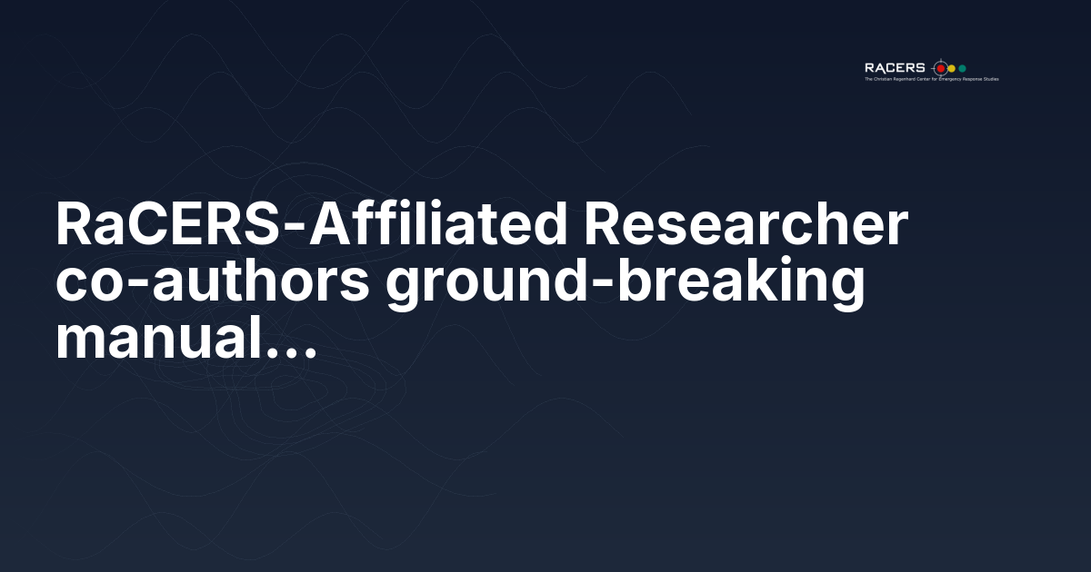 RaCERS-Affiliated Researcher co-authors ground-breaking manual