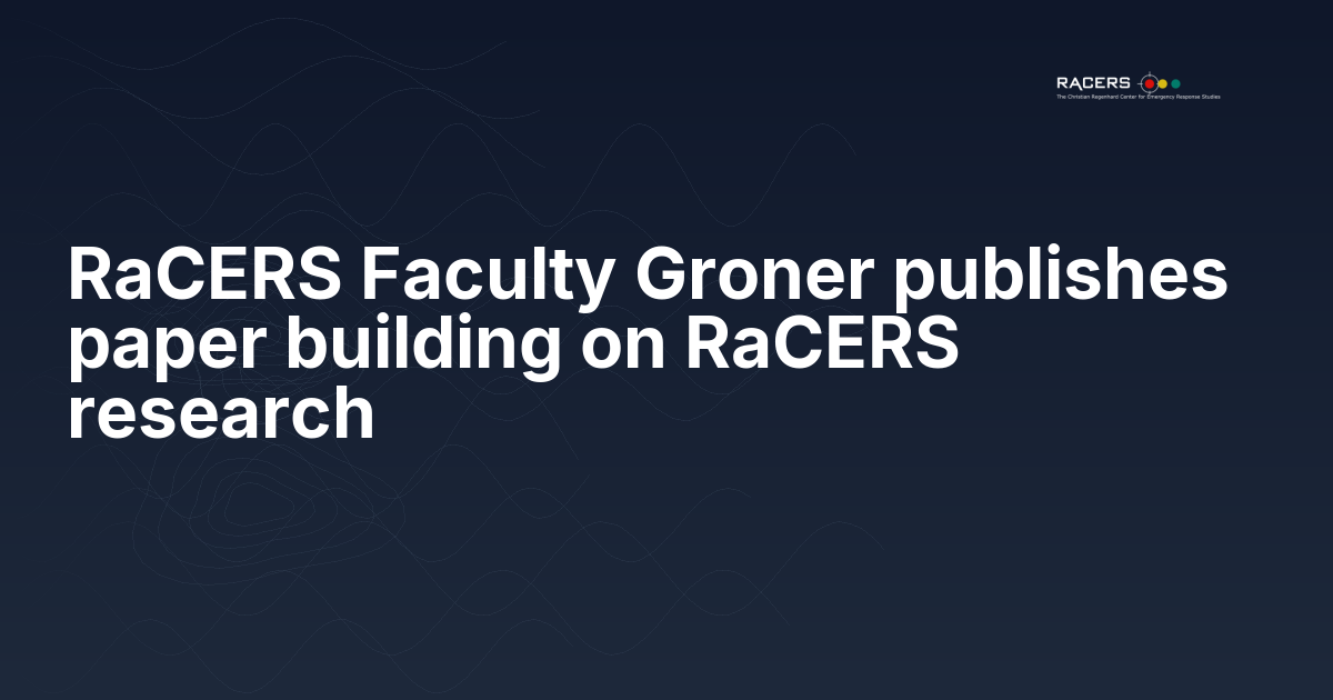 RaCERS Faculty Groner publishes paper building on RaCERS research